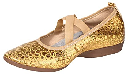 Ballerine da donna, ballerine, ballerine, ballerine, ballerine, ballerine, scarpe piatte per costume tradizionale, ballerine, medievale, scarpe estive dorate 39