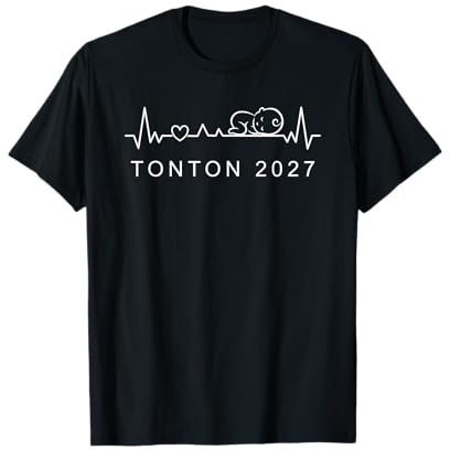 Futur Tonton 2027 Battement de Cœur Annonce Grossesse T-Shirt