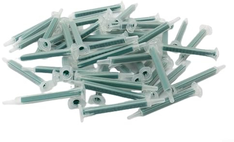 50 pezzi 2K punte di miscelazione epossidiche statiche ugelli miscelatori, per siringhe erogatrici di colla AB, con 16 nodi design applicatori industriali confezione bulk