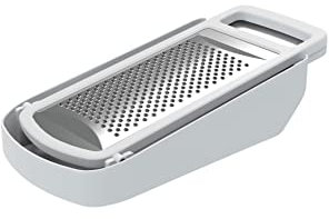 BIESSE Classica Grattugia per Formaggio, Acciaio Inossidabile, Bianco, 14.5 x 29 x 8.6