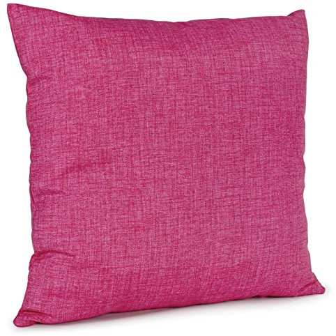 ANRO Kissenbezug Kissenhülle Kissen Sofakissen Zierkissen Deko Kissenbezüge Leinenoptik Fuchsia 50x50cm ohne Füllung