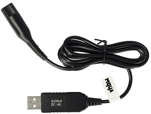vhbw Ladekabel kompatibel mit Braun Cruzer 6 BT5010, BT5050, BT5070, BT5090 Rasierer - Netzkabel, 120 cm