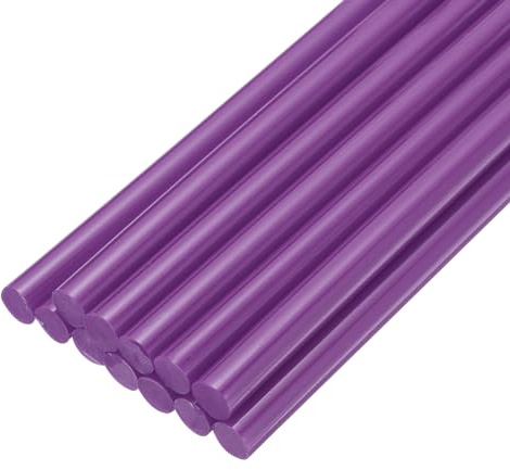 sourcing map Mini Hot Glue Sticks for Glue Gun 7mm x 200mm Purple 12pcs