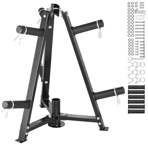 VEVOR Hantelscheibenständer, Hantelscheibenbaum für 2-Zoll-Hantelscheiben, Standard-Hantelscheibenbaum, 300 lbs Tragkraft, Gewichtsaufbewahrungshalter, Home-Gym-Langhantelständer-Aufbewahrungsständer