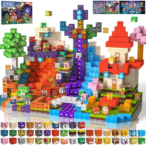 Costruzioni Magnetiche per Bambini 150 PCS 2CM 3+ Giochi Cubi Magnetici, Blocchi Building Blocks Giocattoli Montessori a Partire da 3 4 5 6 7 8 9 10 11 12 Anni Regali di Compleanno per Ragazzi