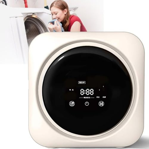 Lavatrice a parete, lavatrice piccola portatile da parete per uso domestico, 3 kg, completamente automatica, cestello anteriore, touch screen, 4 modalità