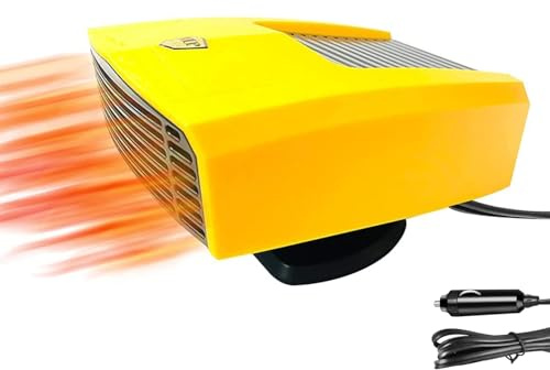 Zhexoom 12v 150w Portable Car Heater Defroster, 2 in 1 Modes Car Heating & Cooling Fan, Car Heater Defogger for Windscreen, 360-degree Rotation Car Fan Heater Plug into Cigarette Lighter