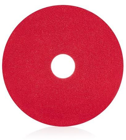 UNITEX Worksafe Superpad Negro 20 pulgadas (508 mm), 5 unidades, almohadillas de limpieza para monodiscos (rojo)