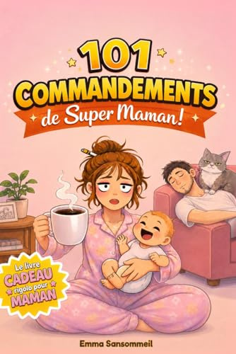 101 Commandements de Super Maman !: Le livre-cadeau décomplexé à offrir aux nouvelles mamans pour survivre à l'arrivée de bébé — Idéal pour une baby shower, une fête prénatale ou une naissance.