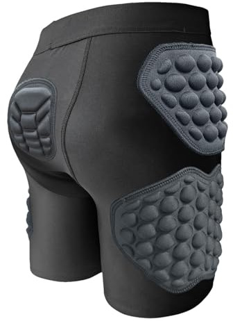 Pojkar sportshorts, vadderade korta byxor med höft och rumpa - ventilerande svansskydd, vadderade skyddsunderkläder, skridsko