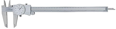 Mitutoyo 505-746 Dial Caliper.001 Graduation, 0.1 per Revolution, 0-12 Range, 0.002 Accuracy, White Face