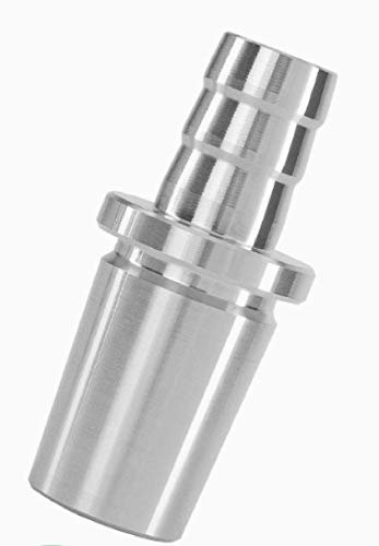 DILAW® Shisha V2A Edelstahl Adapter Schlauchadapter 18/8 Schliff Set 2-teilig Universal Hookah Wasserpfeife, Menge:1er Pack, Farbe:Silber Edelstahl
