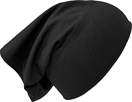 Bonnet 100% Cotton Tube Hijab Bandana Under Hijab Head Sleep Cap Under Scarf Bone Headscarf Turban Stretchy Beanie Cancer Hair Cover Protection Patients Care Hat Sweat Absorbent Ramadan Eid (Black)
