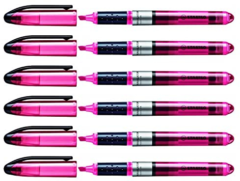 STABILO Set di 6 evidenziatori NAVIGATOR tascabile Pte smussato rosa