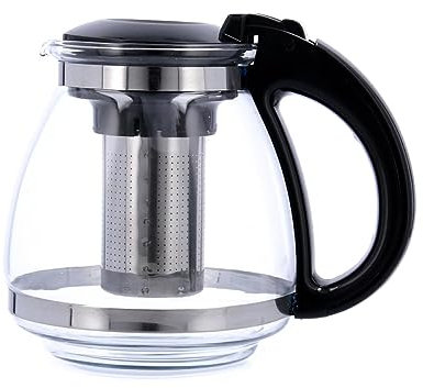 QUID SERENIA - Tetera Vidrio Filtro Inoxidable 1,5L