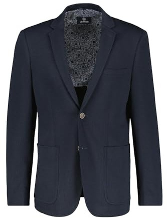 Lerros Blazer en jersey à 2 boutons pour homme, motif texturé, poches plaquées, bleu marine, Bleu marine, 56