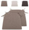 RUIXUAN Stuhlkissen 43 * 41cm Sitzkissen Stuhlauflage Outdoor Gartenstuhlkissen Sitzpolster Auflage für Rattanstühle Outdoor Stuhlkissen mit Bändern (Graubraun-2pcs)