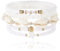 Nayyana 5-teiliges Surferarmband-Set, Bohemian-Stil, stapelbar, geschichtete Freundschaftsarmbänder, Perlenbesatz, dehnbare Muschelarmbänder, elastischer Boho-Sommer-/Strandschmuck