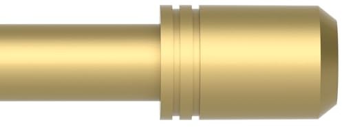 GXOACKJ Curtain Rods for Windows 28 to 48-60 Inches, 5/8 Inch Gold Adjustable Small Curtain Rod Set with Brackets for Bedroom Living Room