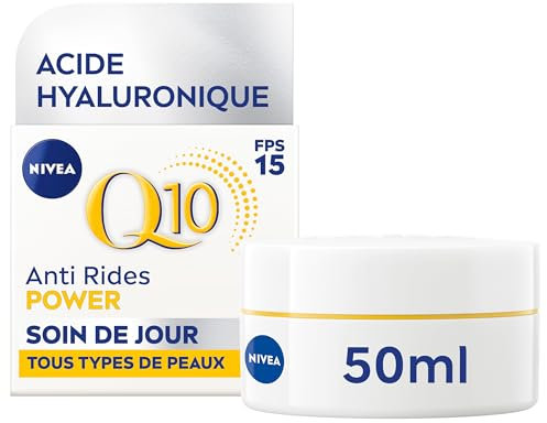 NIVEA Q10 Trousse Anti Rides Power (1pce), Trousse de toilette Combleur de rides & Soin de jour FPS30, Routine visage anti rides, Coffret cadeau crème hydratante visage Q10 Pur & Acide Hyaluronique