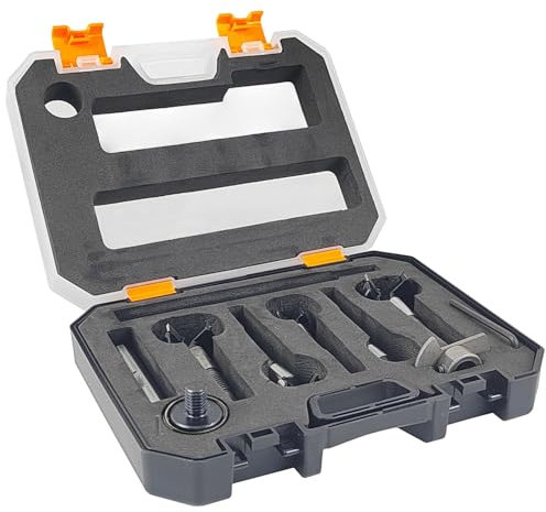 10 Stück Hartmetall Forstnerbohrer Set für Holz - Holzbohrer 15-35 mm, Schneckenöffner Scharnierlochbohrer für Hartholz, Möbel