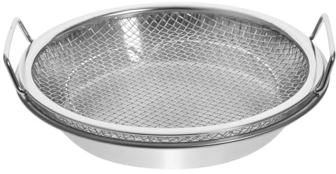 Luxshiny Bandeja Drenaje Aceite De Acero Inoxidable Con Rejilla Escurrir Aceite Plato Para Bocadillos Y Alimentos Fritos Plato De Frutas 8.26X7.87X1.57 in