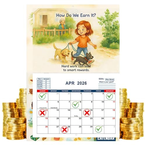 Calendrier Enfant 2026 - Calendrier Argent Éveil Pour École Maternelle - Agenda Ludique Illustré Pour Scolaire et Maison