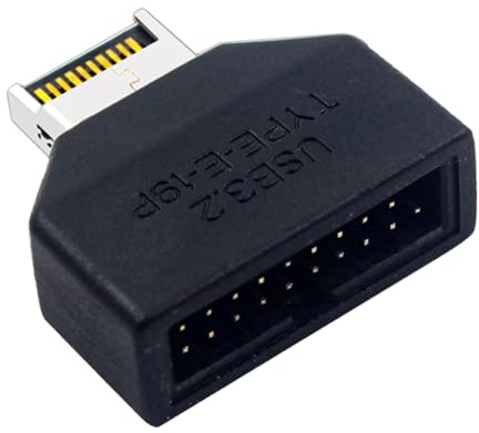 WLGQ USB 3.0 Motherboard Type E to 19-Pin Adapter, Black, Computer Connector, Data Transfer Cable Converter