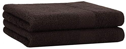 Betz 2-TLG. Handtuch-Set Premium 100% Baumwolle 2 Handtücher 50x100 cm Farbe Dunkelbraun