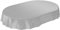 ANRO Wachstuchtischdecke Wachstuch Wachstischdecke Tischdecke Wachstuchdecke Grau Leinenoptik Oval 180x140cm eingefasst