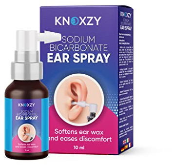 Knoxzy Sodium Bicarbonate Ear Spay, Ear Wax Remover for Clogged Ear Relief and Swimmer s Ear 10ml x 1 (Package May Vary)