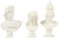 3pcs Greek Head Statue Classic Greek Figure Portrait Bust Figurines Gypsum Sculpture Athena Statue Resin Statue Apollo Figurine Ornaments Sketch Practice Greek God Bust Greece