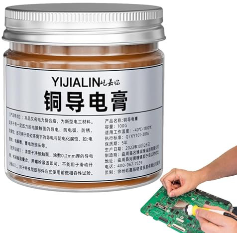 Grasso al rame, pasta conduttiva - Grasso elettrico crema antiruggine al rame da 100 g,Grasso composto per autoveicoli Arc Protection, crema conduttiva per elettroformatura per conduzione