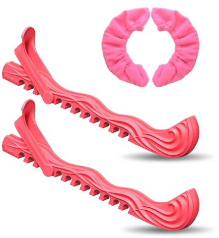 WRENYZK Schlittschuhschoner Eiskunstlauf, 4 Stück, Schlittschuh-Kufenabdeckungen und Schlittschuh-Unterlagen, Schlittschuh-Abdeckungen mit verstellbarer Schnalle für Kinder (Rosa)