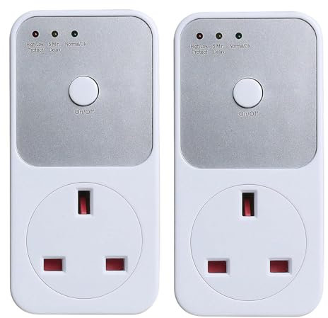 Automatic Voltage Protector Socket Switcher AC 220V Power Surge Safe Protector UK Plug Socket Refrigerator Protect (2PCS)