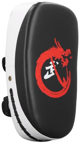 CEMTUKLBP Bouclier de Frappe en Kickboxing incurvé, équipement d’entraînement aux frappes Absorbant Les Chocs, Coussin de Frappe thaïlandais épaissi avec poignée Ergonomique pour Le Muay