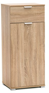 MeMi Me107RSN Armadietto anta con cassetto Gia' montato, Legno, Rovere Sonoma, 38x45x104.5 cm