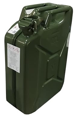 Tanica metallo verde 20 litri omologata Gu/Tuv trasporto liquidi benzina acqua carburante