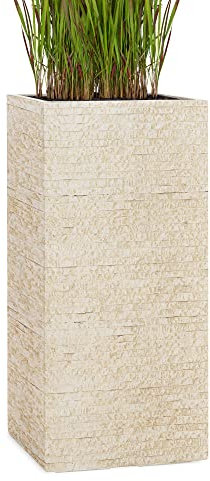 Pflanzwerk® Pflanzkübel Tower Antik Sand 60x28x28cm *Frostbeständiger Blumenkübel* *UV-Schutz* *Qualitätsware*