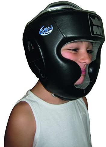 Montana KIDGUARD Full Casque intégral Boxe et Sports de Combat pour Enfants, Noir, Taille XS