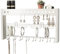 JackCubeDesign - Wood Wall Mount Jewelry Organizer with Metal Hooks for Necklaces, Ring, Earrings (White Wood) - MK460C
