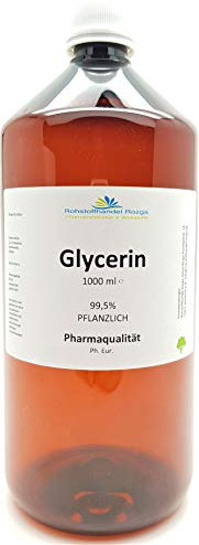 1 Liter Glycerin 99,5%, Pharmaqualität Ph. Eur. rein pflanzlich & Lebensmittelqualität