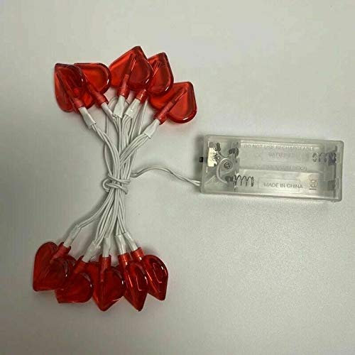 Good Love Heart Lights 10 LED Red Heart Shaped Lights Gift Decoration