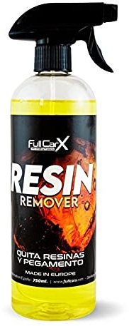 AutoFullCar – Resin Remover 750ml Eliminador de Resinas y Pegamentos para Coche FullCarX, Limpia Adhesivos, Quita Manchas Árbol, Seguro y Eficaz, Detailing Profesional
