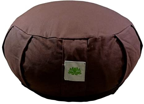 Coussin de Méditation Zafu Lotus 40 x 17 cm – Coussin Zen Yoga avec Balles d’Épeautre Biologiques – Assise Ergonomique et Confortable – Housse Lavable – Relaxation & Mindfulness