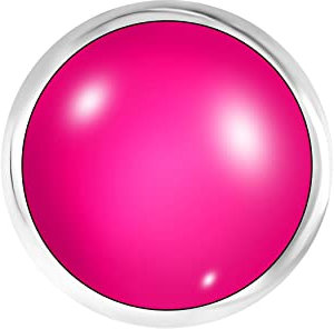 Andante Fluoreszenter CHUNK Click-Button Druckknopf (NEON Pink) für Chunk-Armbänder, Chunk-Ringe und andere Chunk-Accessoires