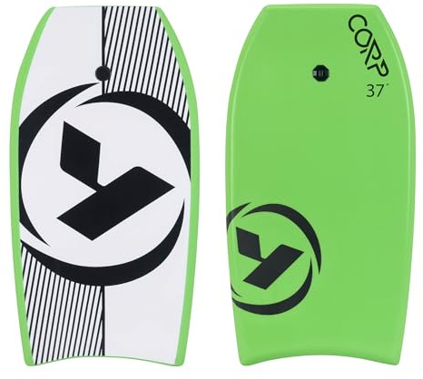 Yello 37 Slick Corp Bodyboard Verde: Ideale per 142-162 cm - HDPE - XPE - EPS