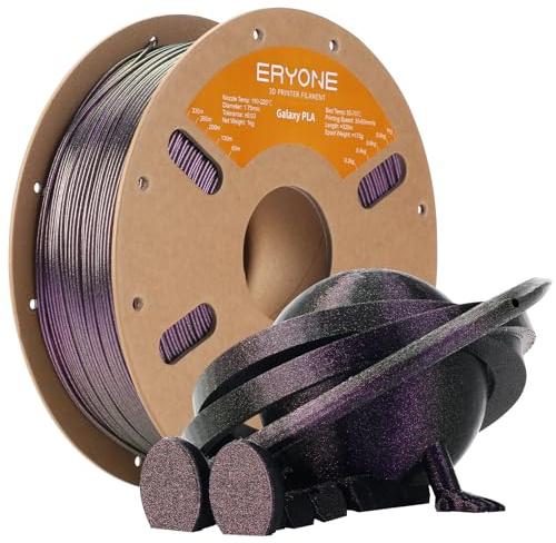 ERYONE Glitter PLA Filament for 3D Printer, 1.75mm +/-0.03mm, 1kg(2.2LBS)/Spool, Owl Nebula (Purple)