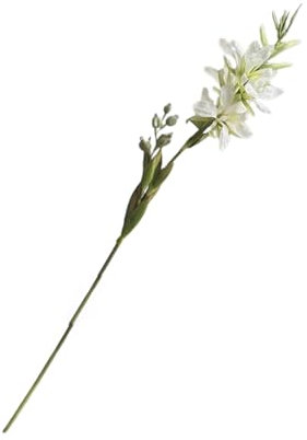 6 st konstgjorda gladiolus blommor 38 tum lång siden gladiolus blomma med stjälk simulering falska blommor för blomsterarrangemang och golvvas fuskblommor för heminredning
