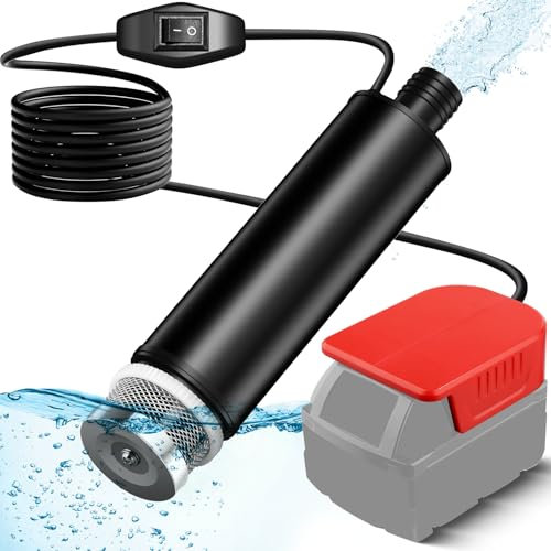 Pompa sommersa per Milwaukee, 18 V, M18, pompa per acqua sporca, pompa di aspirazione, pompa di aspirazione, pompa per piscina, cantina, piscina, irrigazione da giardino, lavaggio auto (senza